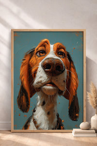 HOMEPACK Düşünceli Basset Hound Tablo  BEK-8587