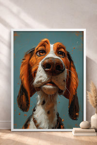 HOMEPACK Düşünceli Basset Hound Tablo  BEK-8587