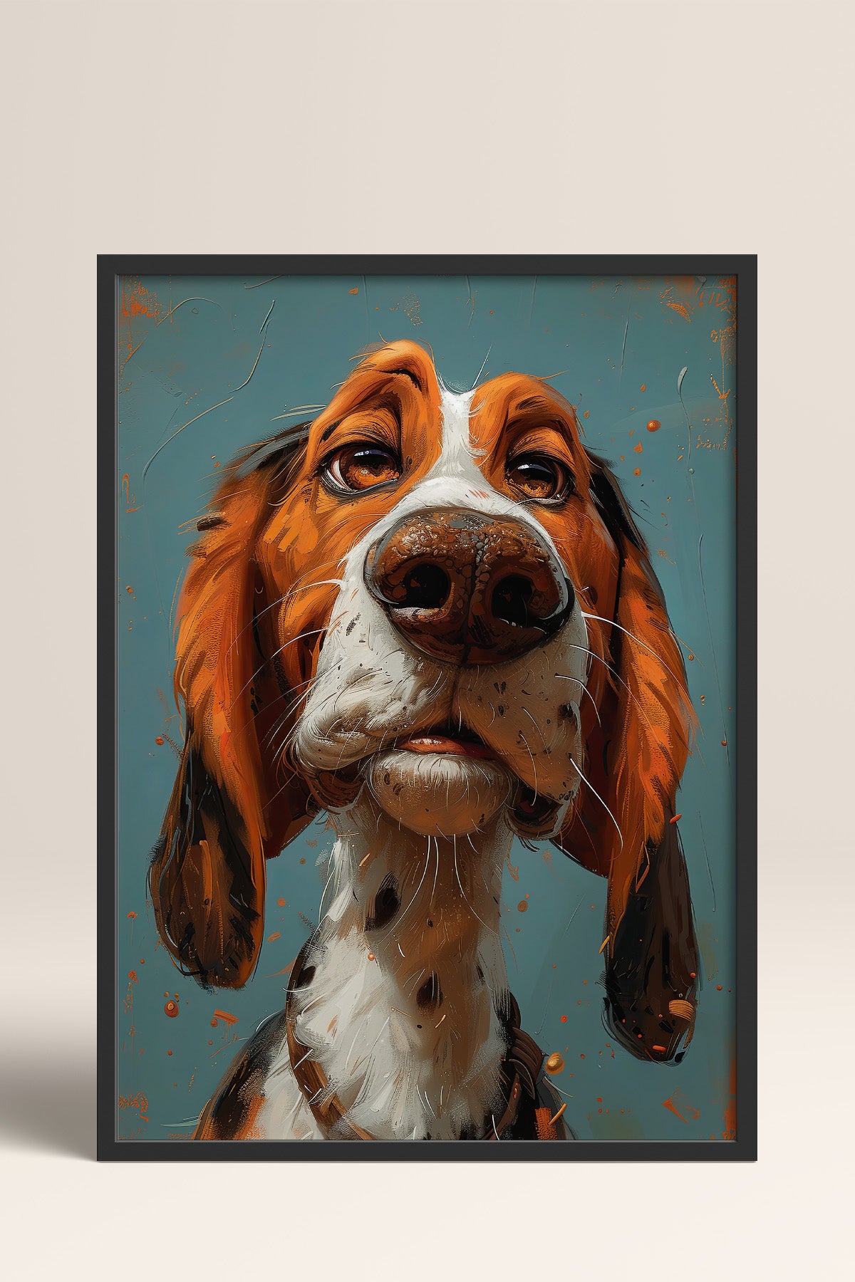 HOMEPACK Düşünceli Basset Hound Tablo  BEK-8587