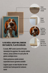 HOMEPACK Düşünceli Basset Hound Tablo  BEK-8587