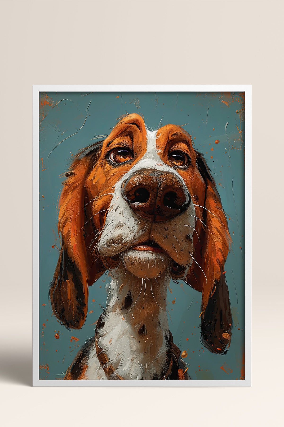 HOMEPACK Düşünceli Basset Hound Tablo  BEK-8587