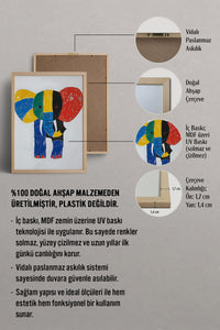HOMEPACK Renkli Filin Dünyası Tablo  BEK-8588