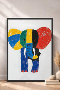 HOMEPACK Renkli Filin Dünyası Tablo  BEK-8588