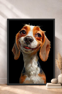 HOMEPACK Tatlı Beagle Bakışı Tablo  BEK-8589