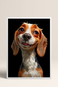HOMEPACK Tatlı Beagle Bakışı Tablo  BEK-8589