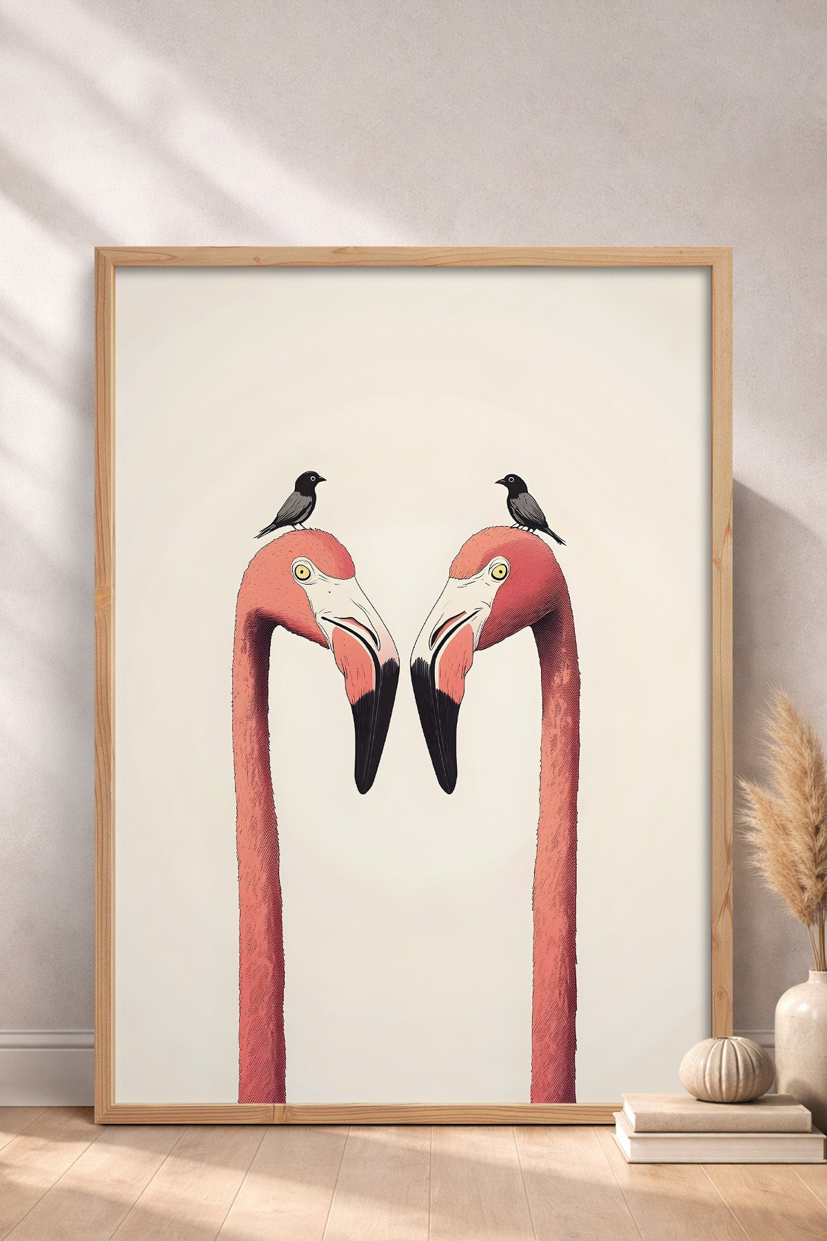 HOMEPACK Pembe Flamingo Masalı Tablo  BEK-8517