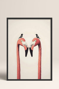 HOMEPACK Pembe Flamingo Masalı Tablo  BEK-8517
