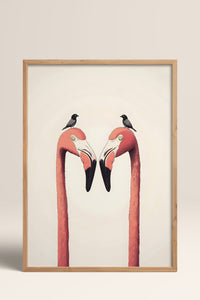 HOMEPACK Pembe Flamingo Masalı Tablo  BEK-8517