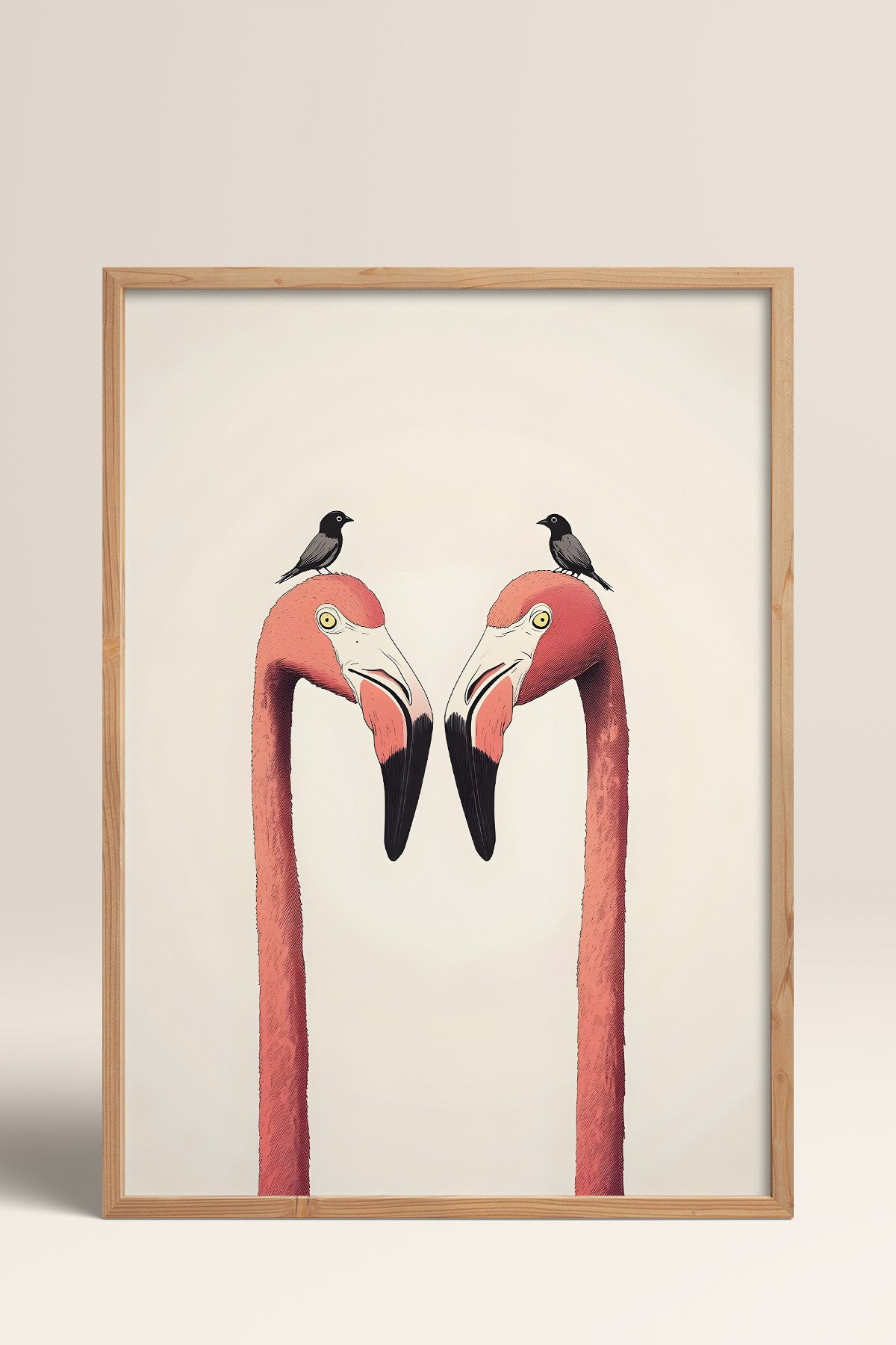 HOMEPACK Pembe Flamingo Masalı Tablo  BEK-8517