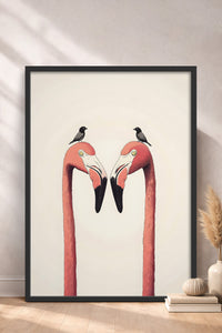 HOMEPACK Pembe Flamingo Masalı Tablo  BEK-8517