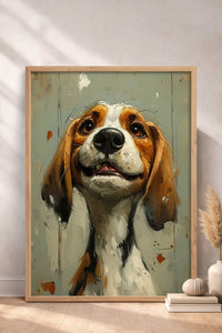 HOMEPACK Mahzun Beagle Bakışı Tablo  BEK-8591