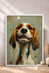 HOMEPACK Mahzun Beagle Bakışı Tablo  BEK-8591