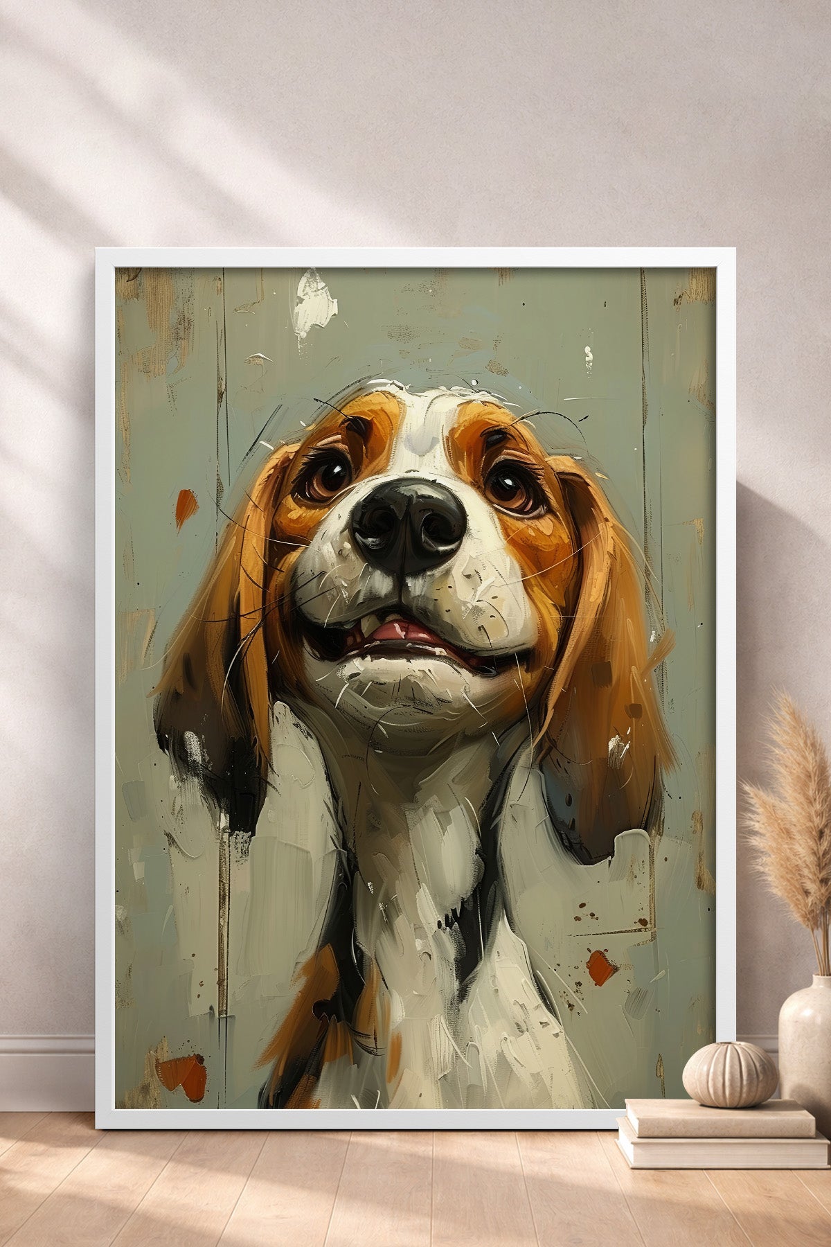 HOMEPACK Mahzun Beagle Bakışı Tablo  BEK-8591
