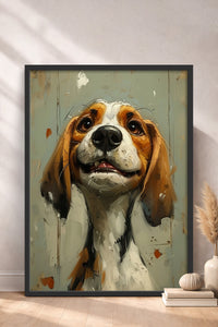 HOMEPACK Mahzun Beagle Bakışı Tablo  BEK-8591