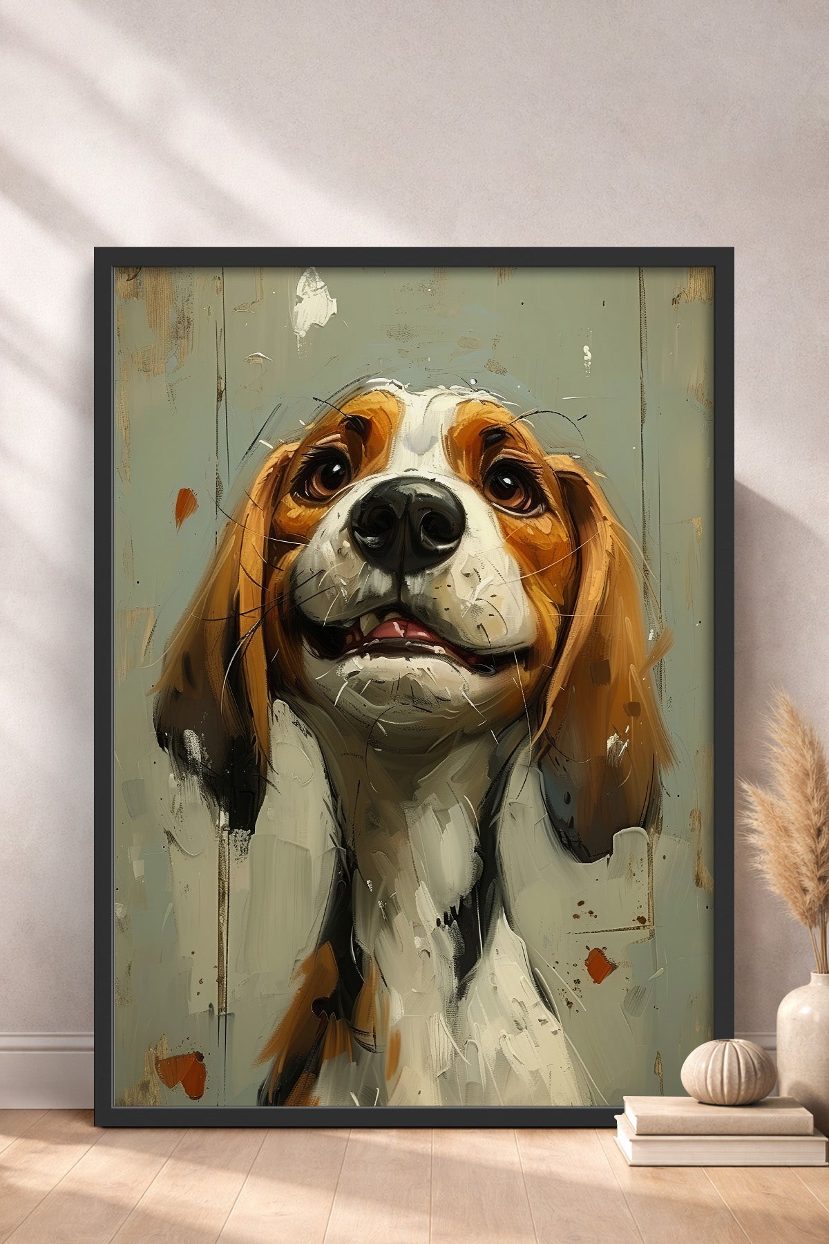 HOMEPACK Mahzun Beagle Bakışı Tablo  BEK-8591