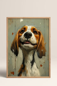 HOMEPACK Mahzun Beagle Bakışı Tablo  BEK-8591