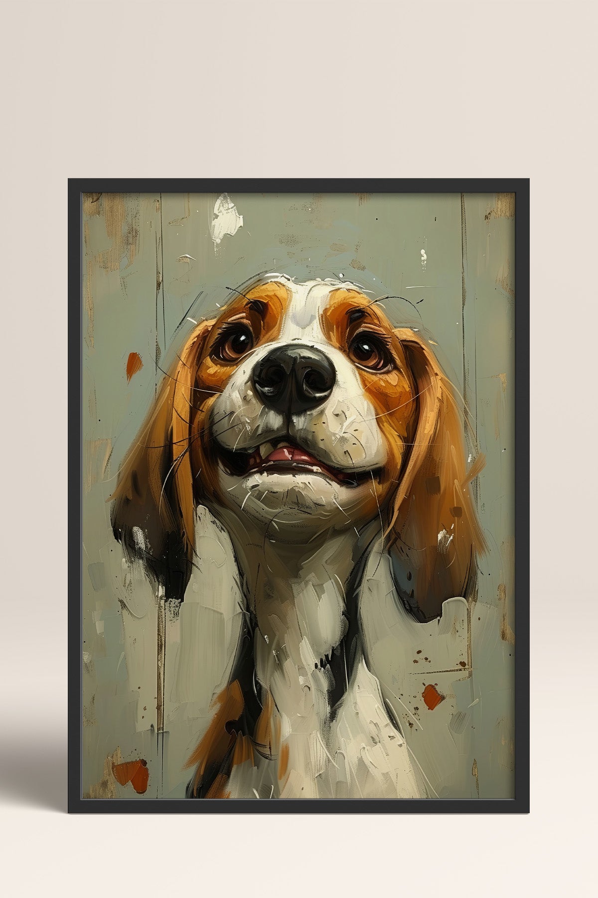 HOMEPACK Mahzun Beagle Bakışı Tablo  BEK-8591