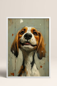 HOMEPACK Mahzun Beagle Bakışı Tablo  BEK-8591