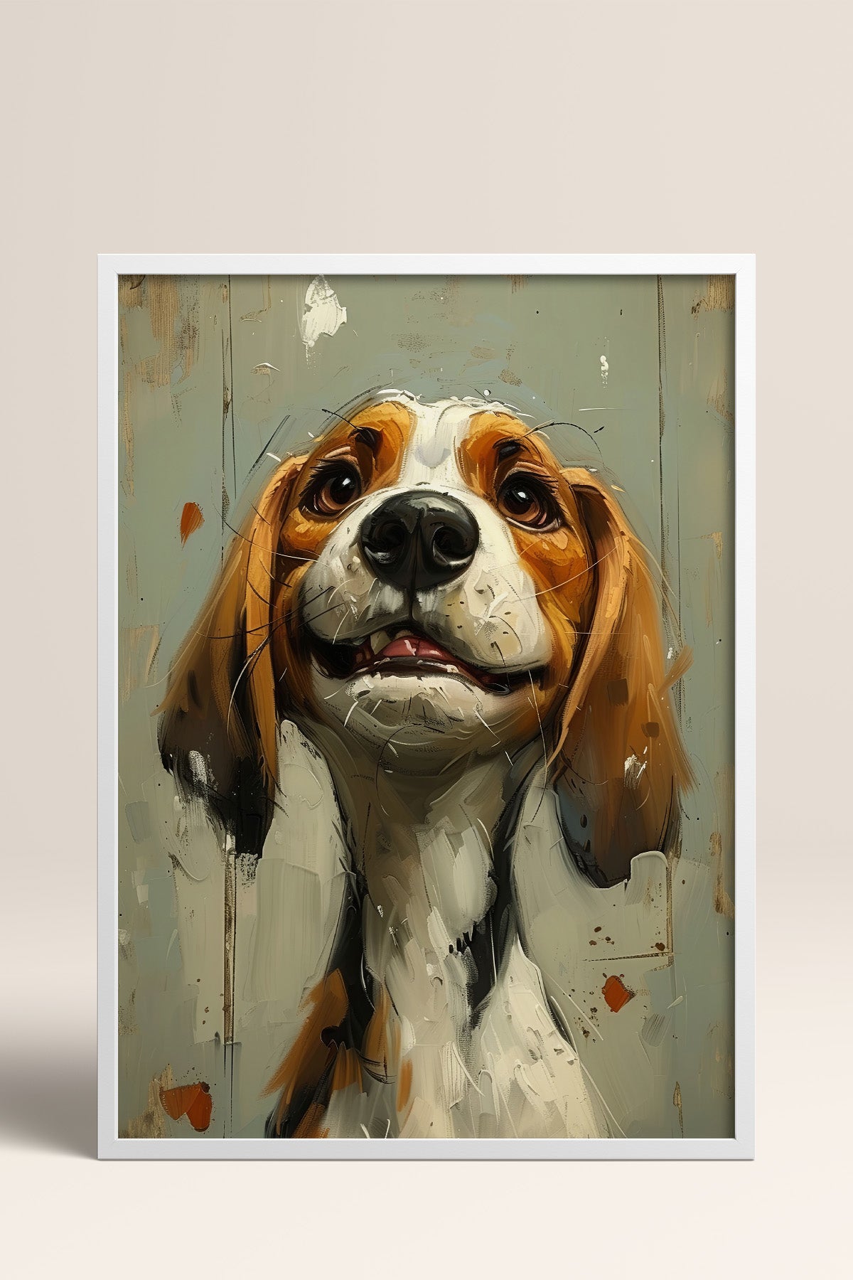 HOMEPACK Mahzun Beagle Bakışı Tablo  BEK-8591