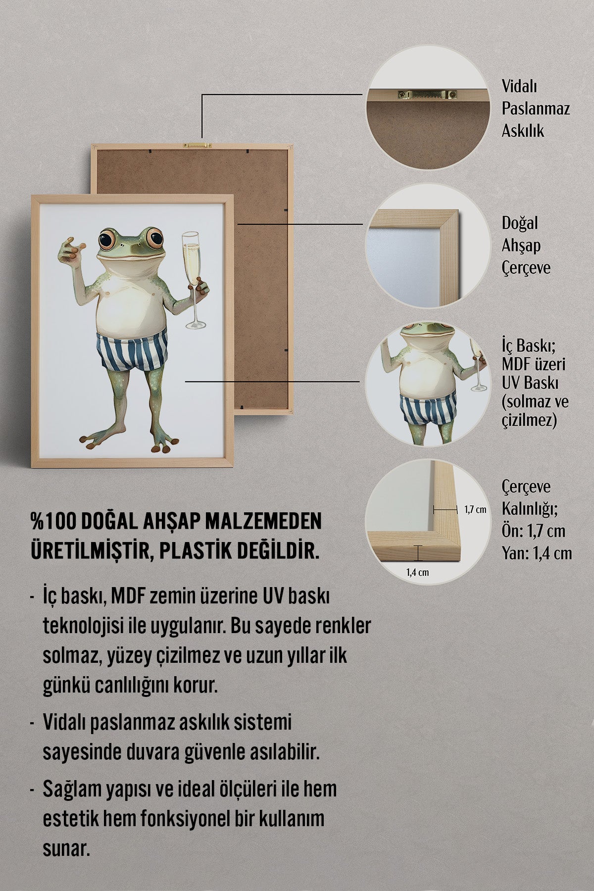 HOMEPACK Kurbağa Bey’in Kutlaması Tablo  BEK-8593