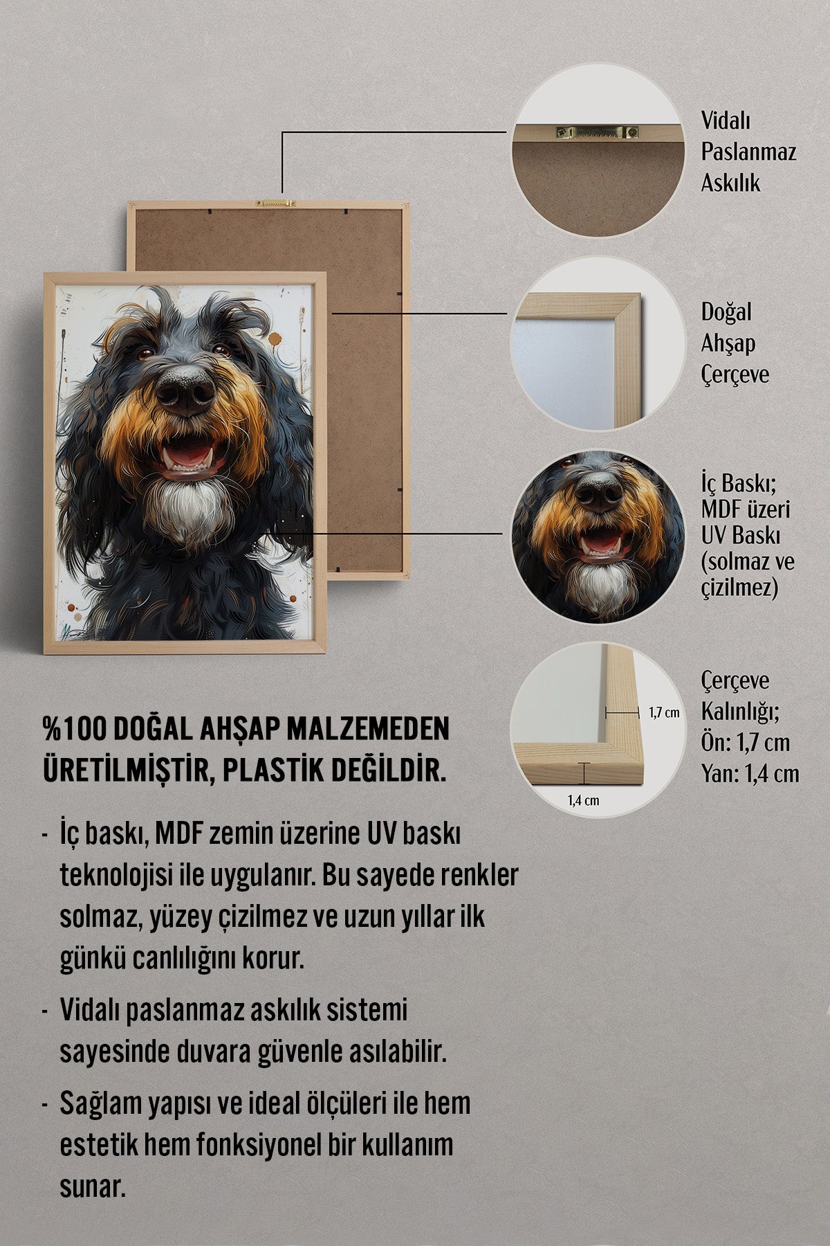 HOMEPACK Gülümseyen Pati Tablo  BEK-8600