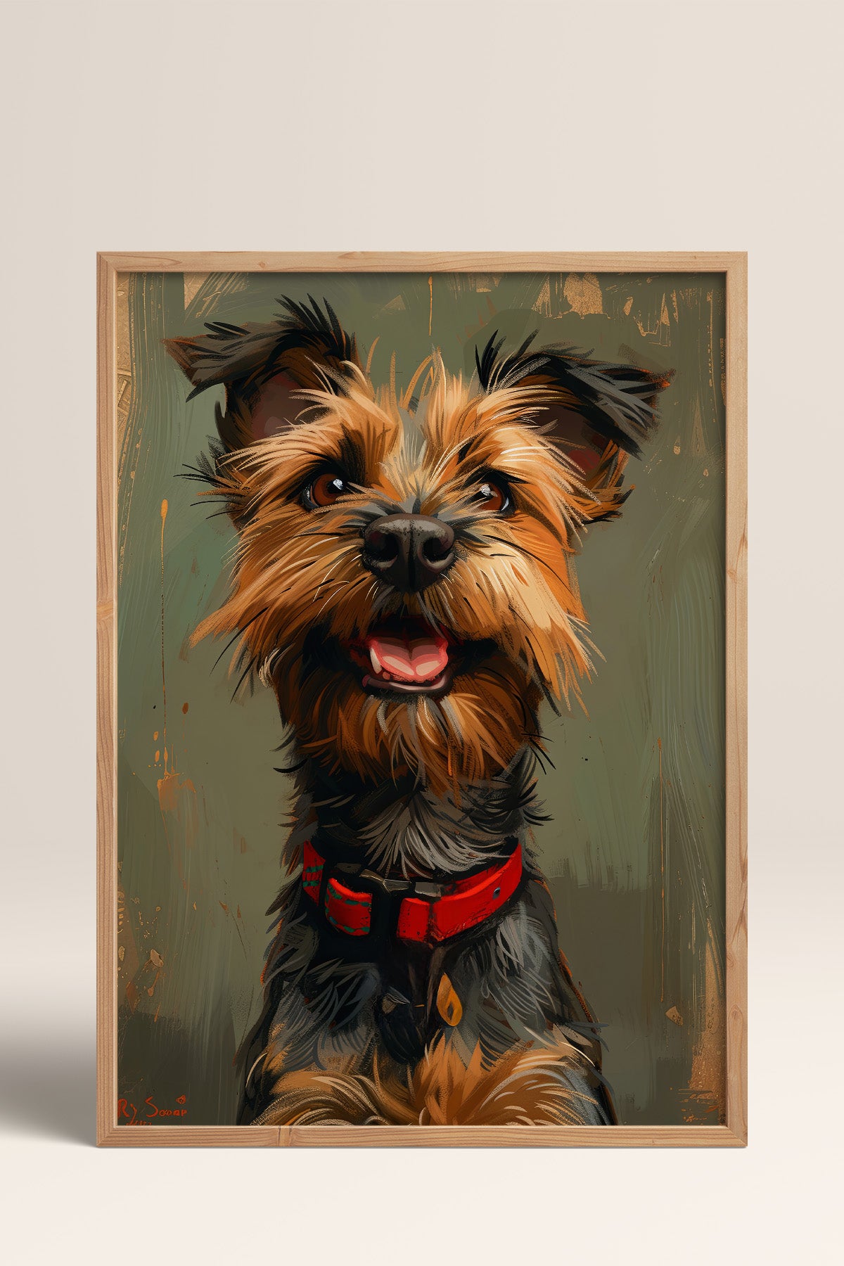 HOMEPACK Neşeli Terrier Tablo  BEK-8601