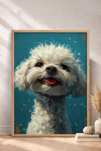 HOMEPACK Neşeli Bichon Frise Tablo  BEK-8607
