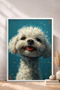 HOMEPACK Neşeli Bichon Frise Tablo  BEK-8607