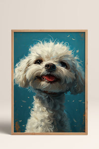 HOMEPACK Neşeli Bichon Frise Tablo  BEK-8607