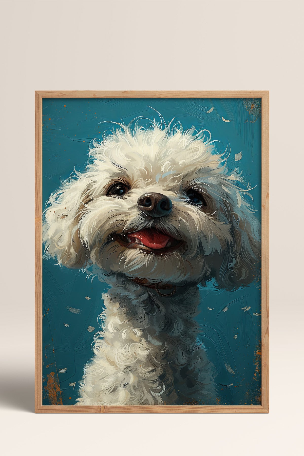 HOMEPACK Neşeli Bichon Frise Tablo  BEK-8607