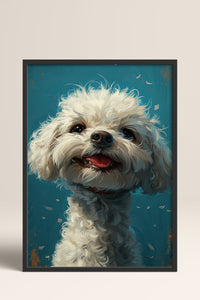 HOMEPACK Neşeli Bichon Frise Tablo  BEK-8607