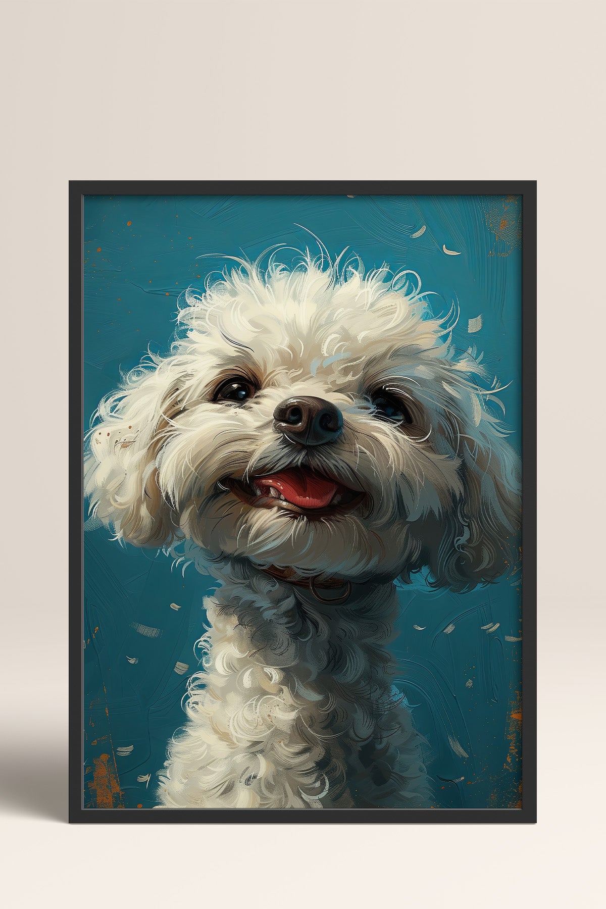 HOMEPACK Neşeli Bichon Frise Tablo  BEK-8607