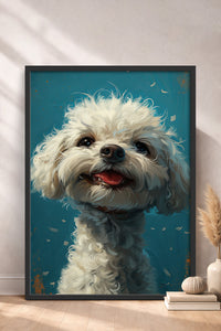 HOMEPACK Neşeli Bichon Frise Tablo  BEK-8607