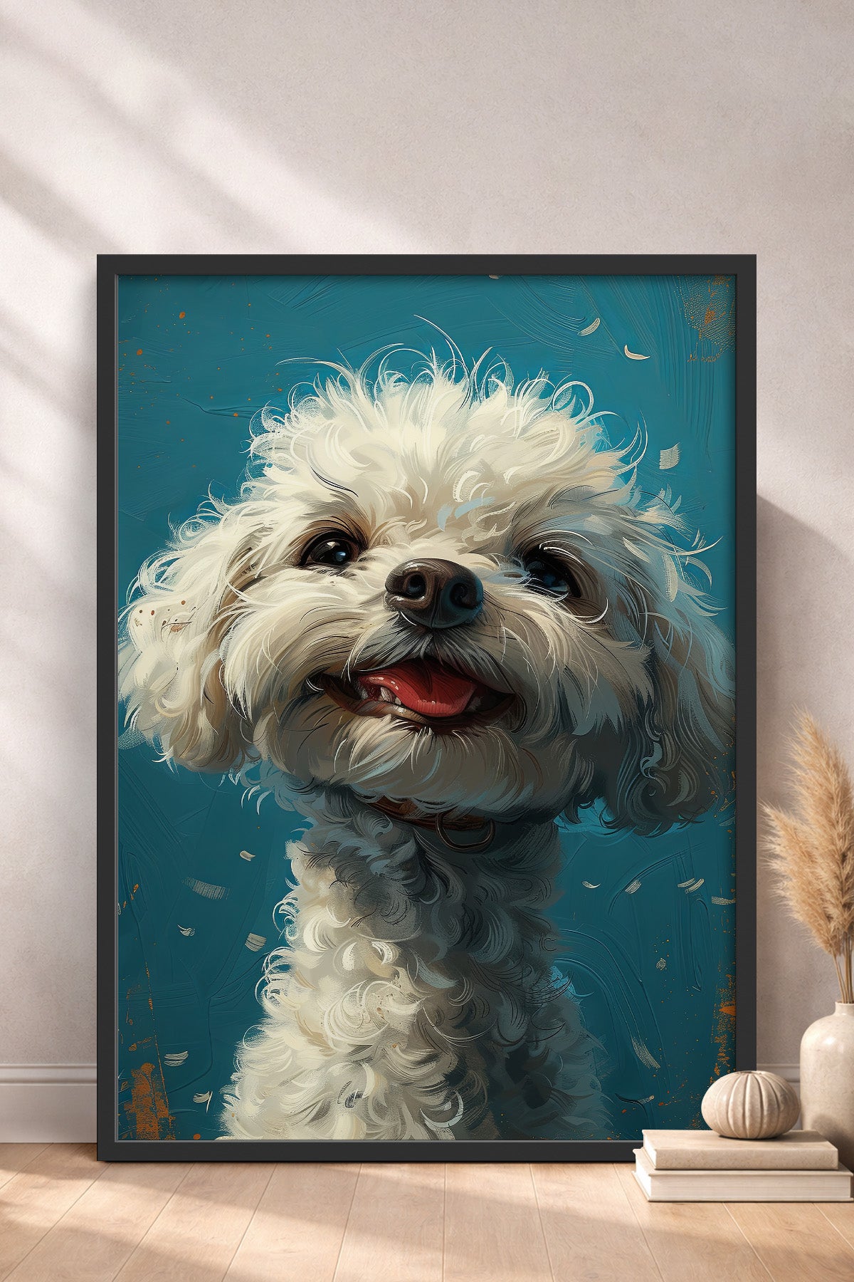 HOMEPACK Neşeli Bichon Frise Tablo  BEK-8607