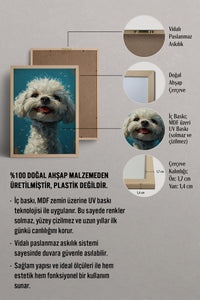 HOMEPACK Neşeli Bichon Frise Tablo  BEK-8607
