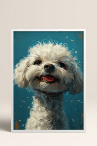 HOMEPACK Neşeli Bichon Frise Tablo  BEK-8607