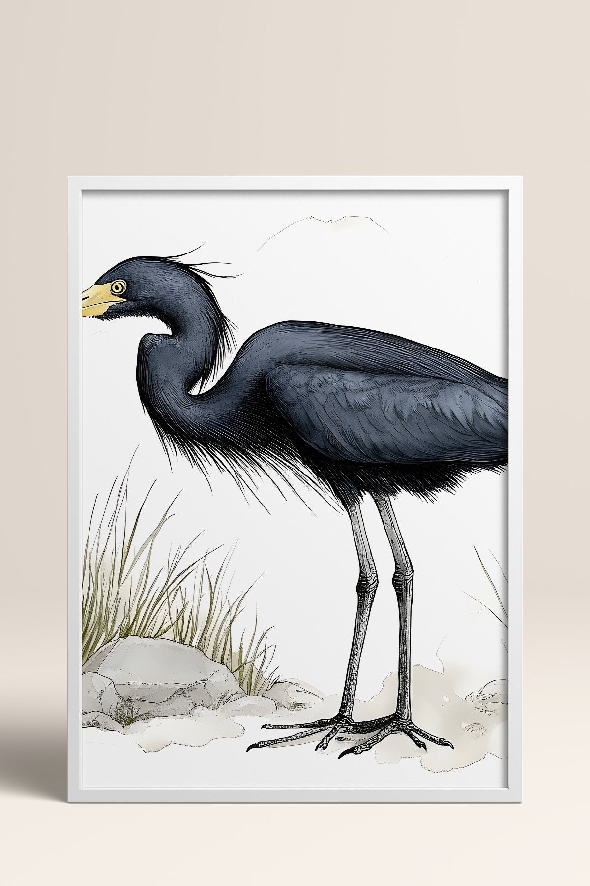 HOMEPACK Siyah Balıkçıl Kuşu Tablo  BEK-8608