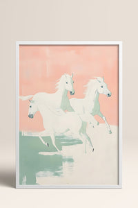 HOMEPACK Pembe Gökyüzü Atları Tablo  BEK-8519