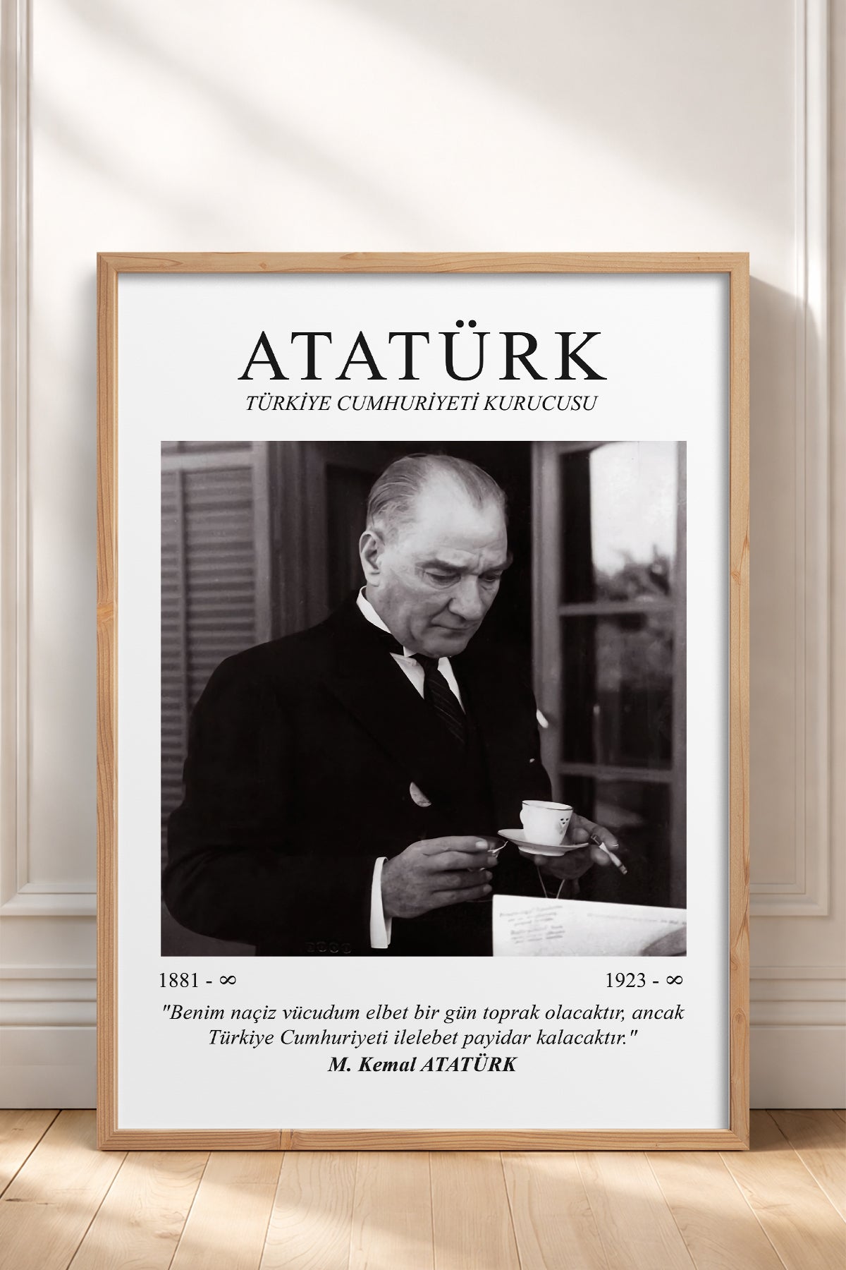HOMEPACK Ahşap Çerçeveli Tablo Çerçeveli Poster Sanatsal Modern Duvar Dekoru ATA-01