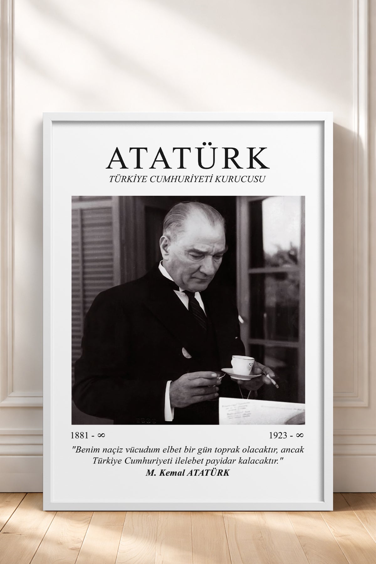 HOMEPACK Ahşap Çerçeveli Tablo Çerçeveli Poster Sanatsal Modern Duvar Dekoru ATA-01