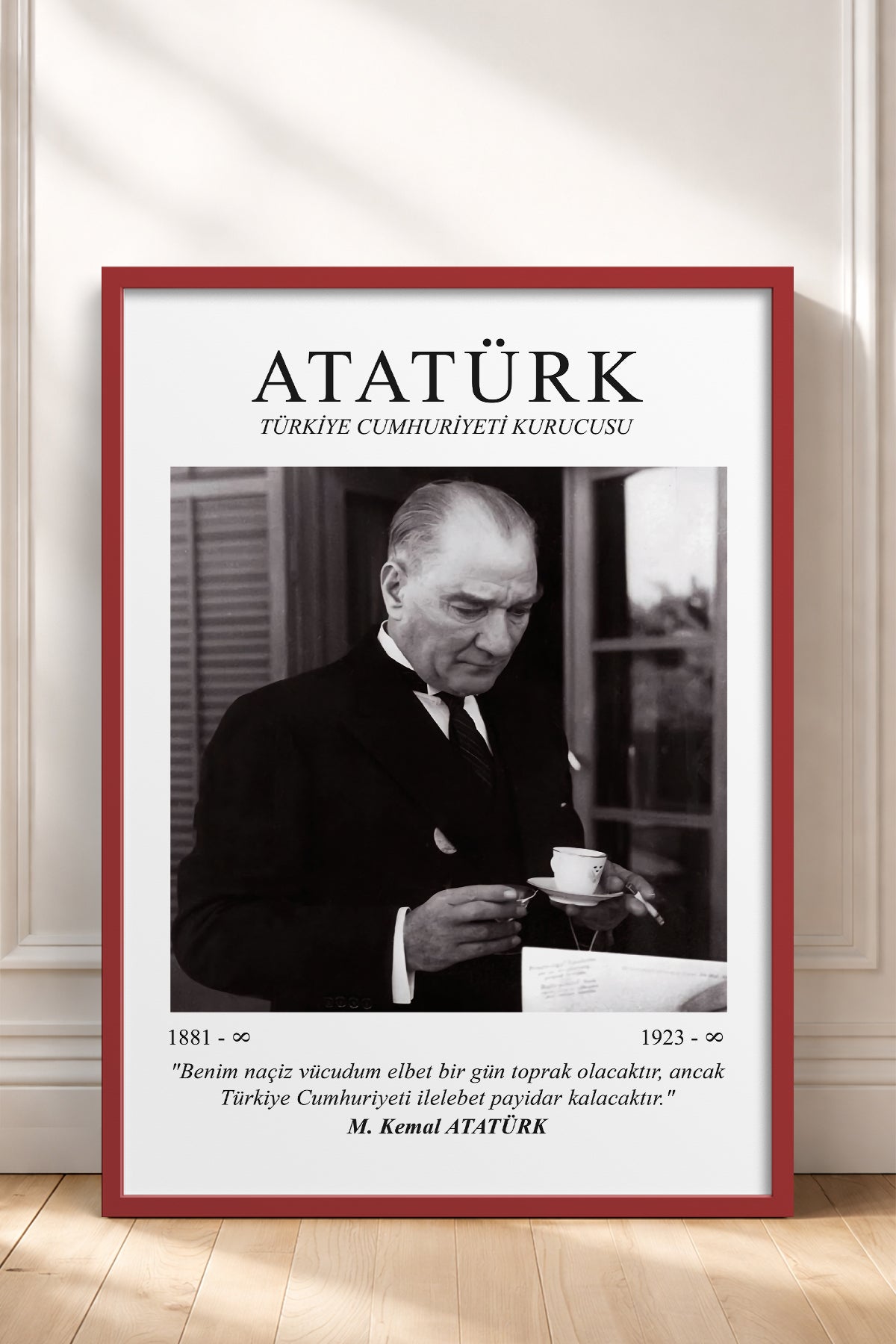 HOMEPACK Ahşap Çerçeveli Tablo Çerçeveli Poster Sanatsal Modern Duvar Dekoru ATA-01