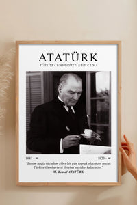 HOMEPACK Ahşap Çerçeveli Tablo Çerçeveli Poster Sanatsal Modern Duvar Dekoru ATA-01