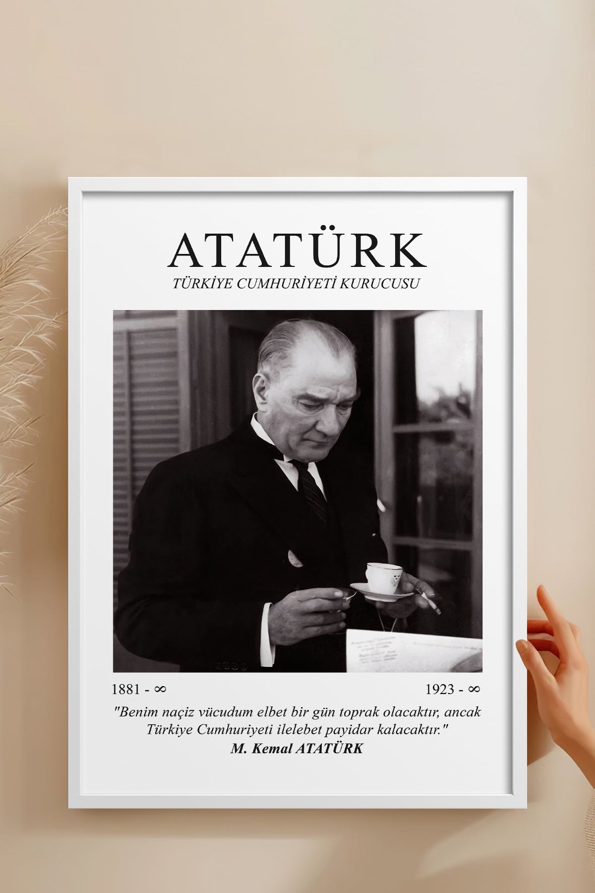 HOMEPACK Ahşap Çerçeveli Tablo Çerçeveli Poster Sanatsal Modern Duvar Dekoru ATA-01