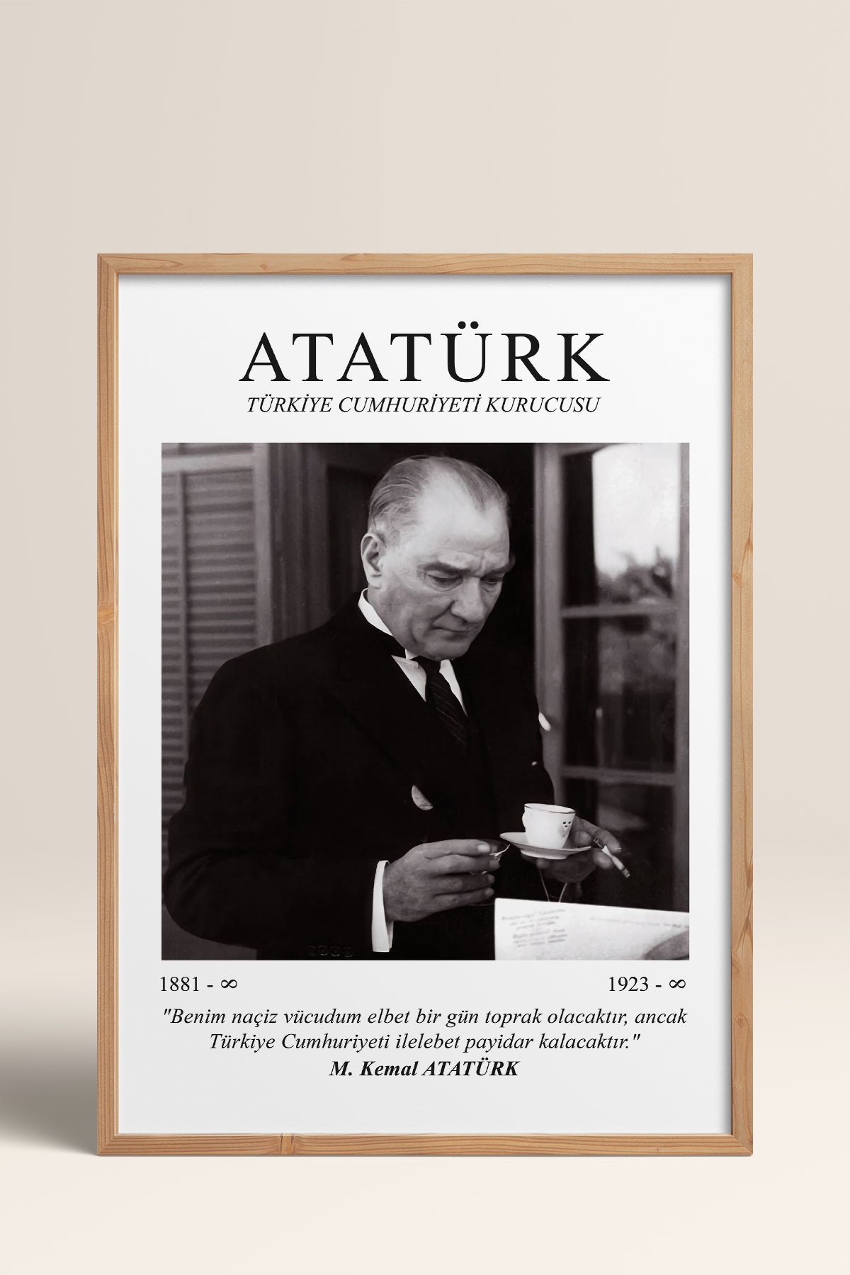 HOMEPACK Ahşap Çerçeveli Tablo Çerçeveli Poster Sanatsal Modern Duvar Dekoru ATA-01