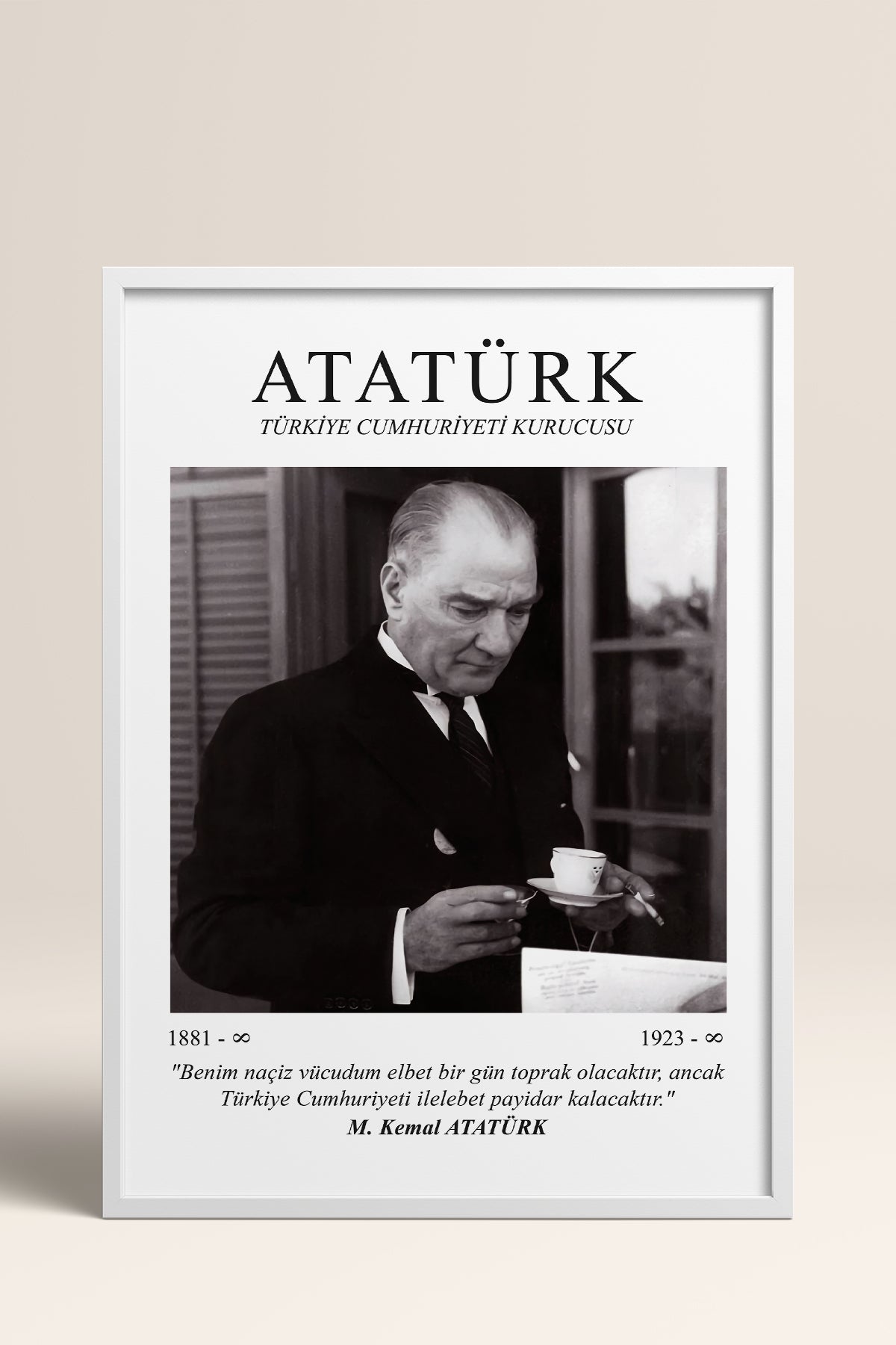 HOMEPACK Ahşap Çerçeveli Tablo Çerçeveli Poster Sanatsal Modern Duvar Dekoru ATA-01
