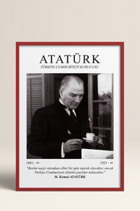 HOMEPACK Ahşap Çerçeveli Tablo Çerçeveli Poster Sanatsal Modern Duvar Dekoru ATA-01