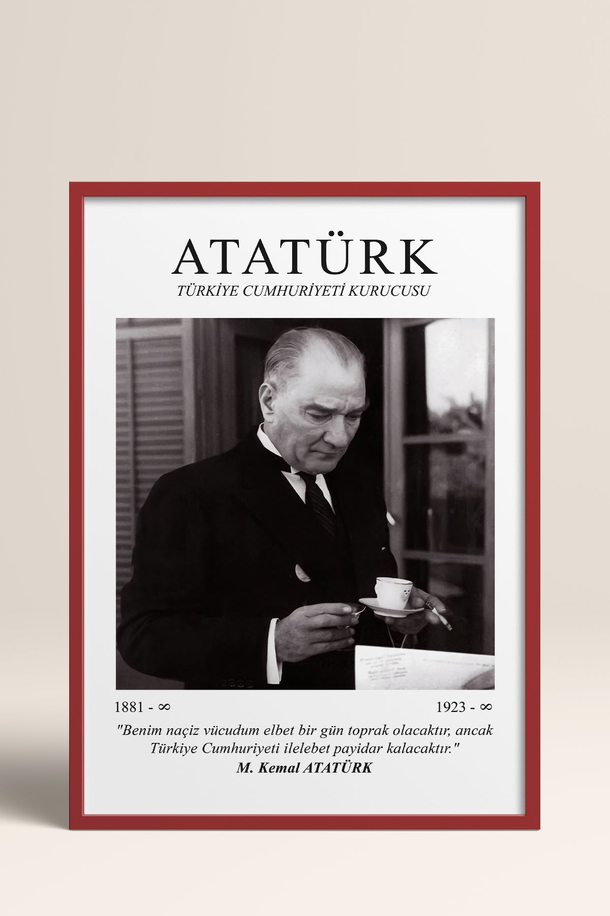 HOMEPACK Ahşap Çerçeveli Tablo Çerçeveli Poster Sanatsal Modern Duvar Dekoru ATA-01