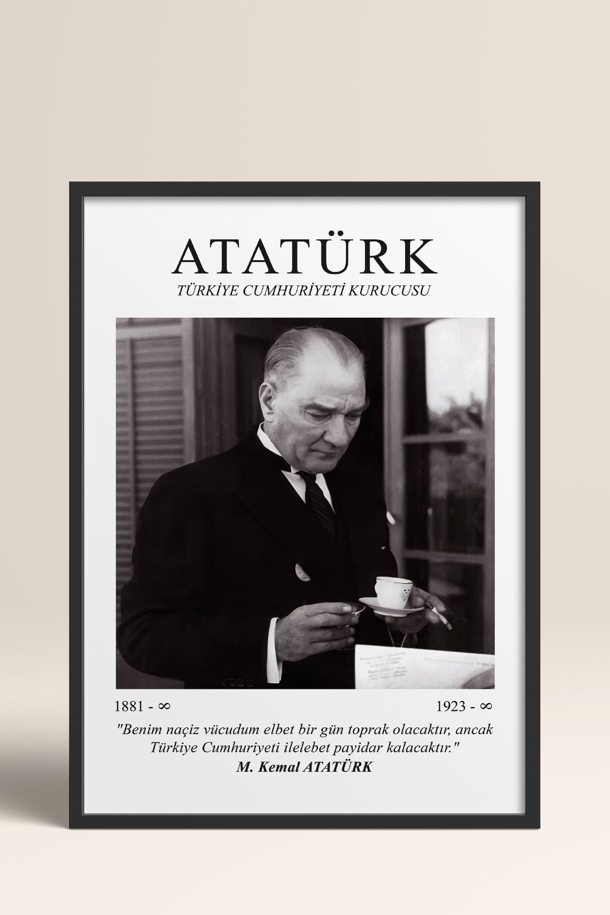 HOMEPACK Ahşap Çerçeveli Tablo Çerçeveli Poster Sanatsal Modern Duvar Dekoru ATA-01
