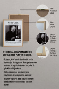 HOMEPACK Ahşap Çerçeveli Tablo Çerçeveli Poster Sanatsal Modern Duvar Dekoru ATA-01