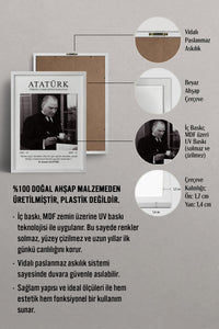 HOMEPACK Ahşap Çerçeveli Tablo Çerçeveli Poster Sanatsal Modern Duvar Dekoru ATA-01